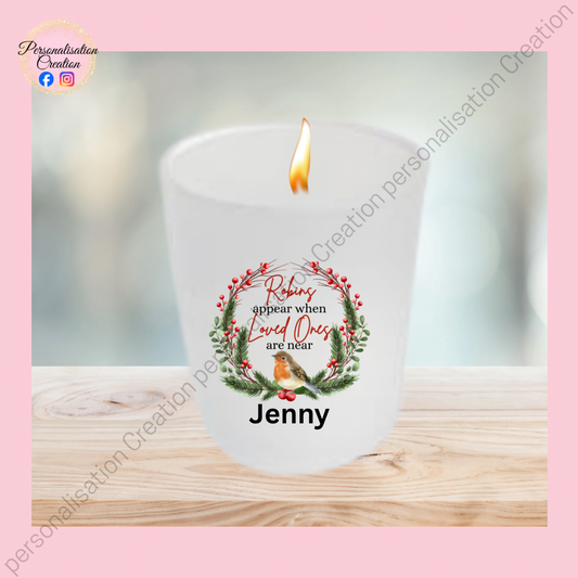 Robins appear tea light holder