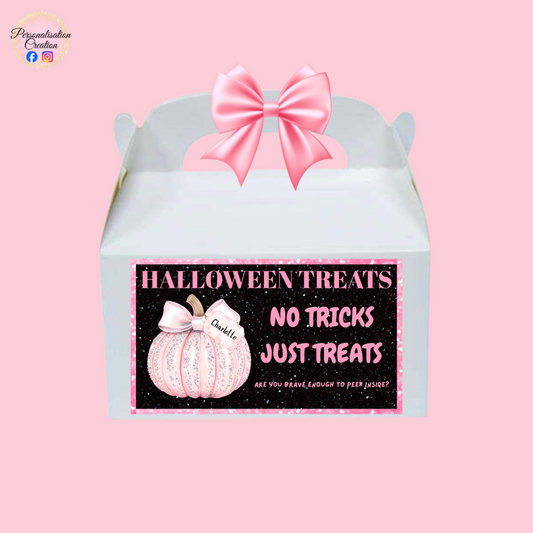 Pink halloween treat box (empty)