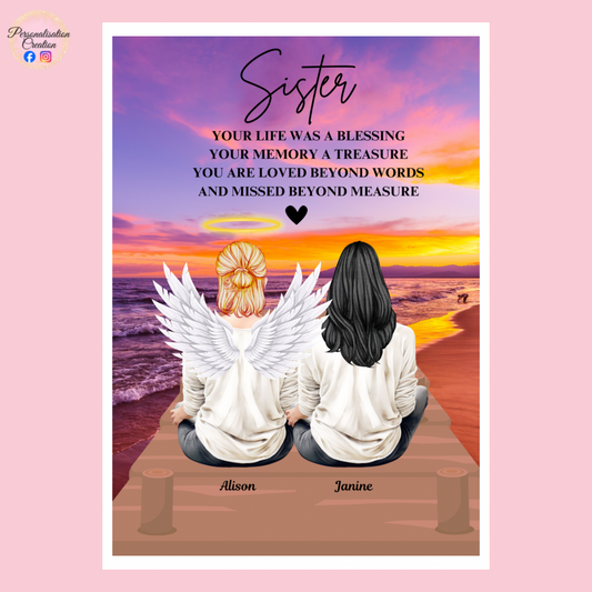 Sister memorial a4 print