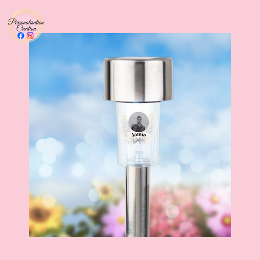 Angel wings solar powered stake light